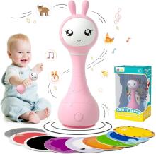 Alilo Smart Hare R1 Pink LV – Interactive Musical Developmental Toy for Children from 0+ with Latvian Voice