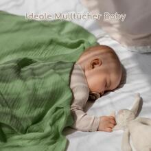 Yukkidds Muslin Cloths Art.1017 Green Leaf  Aukščiausios kokybės muslino vystyklai iš bambuko, 5 vnt. (60x60 cm)