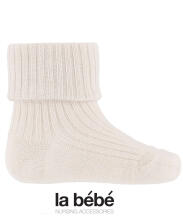 La bebe™ Wool Angora Socks Art.101878 Cream Детские шерстяные носочки