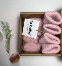 La bebe™ Wool Angora Socks Art.101878 Cream Детские шерстяные носочки