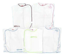 „Makoma Art.0020“ baltos ir spalvos kūdikių medvilniniai marškinėliai ilgomis rankovėmis, 100% medvilnė