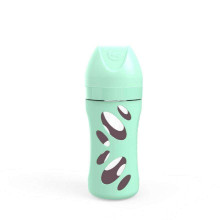 Twistshake Anti Colic Glass Bottle Art.102837 Pastel Green  Стеклянная антиколиковая бутылочка, 260 мл