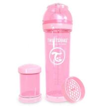 Twisthake Anti Colic Art. 78261 Pastelinis rožinis maitinimo buteliukas nuo monetų 330 ml
