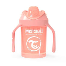 „Twistshake Mini“ puodelis „Art.78318“ pastelinis persikų butelis su snapeliu nuo 4 + mėn., 230 ml