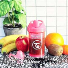 „Twistshake Crawler Cup“ 78273 pastelinis rožinis butelis su snapeliu nuo 8+ mėnesių, 300 ml