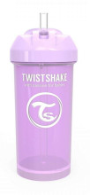 „Twistshake Straw Cup“ art. 103066 Pastelinės violetinės spalvos butelis su šiaudais nuo 6 + mėnesių, 360 ml