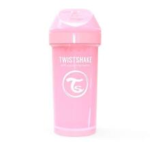 „Twistshake Kid“ taurė, 77279 pastelinės rožinės spalvos buteliukas su snapeliu nuo 12+ mėnesių, 360 ml