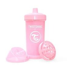 „Twistshake Kid“ taurė, 77279 pastelinės rožinės spalvos buteliukas su snapeliu nuo 12+ mėnesių, 360 ml