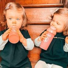 „Twistshake Kid“ taurė, 77279 pastelinės rožinės spalvos buteliukas su snapeliu nuo 12+ mėnesių, 360 ml