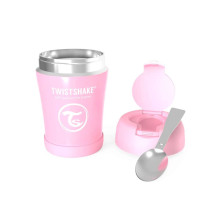 „Twistshake“ maisto konteineris 1033117 Pastelinis rožinis nerūdijančio plieno termosas, 350ml