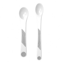 Twistshake Feeding Spoons  Art.78197 White  Ложечки для самостоятельного употребления пищи (2шт.)