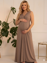 Doctornap Night Dress Art.7460 Beige  medvilnės motinystės / maitinimo naktiniai marškiniai