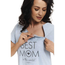 Doctornap Best Mom Art.TCB.9081  Blue Grey  Ночная рубашка для беременных / кормления