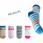 TU! Baby Art.SK-10 Medvilninės kojinės su silikoniniu padu
