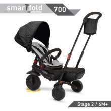„Smart Trike SmarTfold 700 Red“. STFT5500500 Vaikiškas triratukas su ratukais iš poliuretano, rankena ir stogu