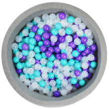 MeowBaby® Color Round Art. 104054 Rožinis sausas baseinas su kamuoliukais (200vnt.)