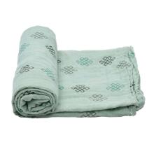 Lodger Swaddler Silt Green Art. SWM080 daugiafunkcinė medvilninė vystyklė 120X120 cm