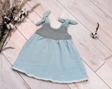 La bebe™ Muslin Art.104245 Стильное детское платье из муслина