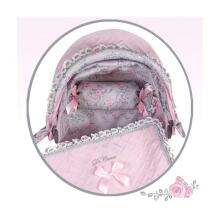 DeCuevas Toys Classic Romantic Art.85019 lėlių vežimėlis su vežimėliu ir skėčiu