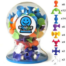 Riebaliniai smegenų žaislai „Squigz“. Prekės numeris: FA088-2 Silikoniniai įsiurbimo puodeliai, 50 vnt. (Vienos įsiurbimo taurės skersmuo 2,5 cm)