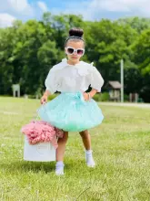LaVashka Luxury Skirt  Mint Art.105037   Itin stambus sijonas princesėms