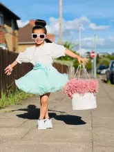LaVashka Luxury Skirt  Mint Art.105037   Itin stambus sijonas princesėms