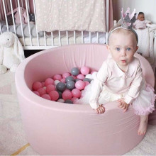 Meow Baby® Color Round Art. 105096 Rožinis vienaragis sausas baseinas su kamuoliukais (200vnt.)