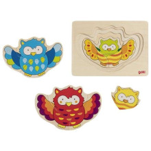 Goki Puzzle Owl Art.57687  Деревянный пазл