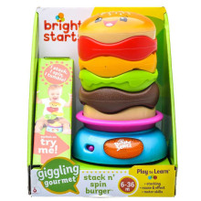 Bright Starts Art.52126  Attīstoša piramīda Saliec burgeri