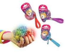 „Kids Krafts Gooballz“ spalvos diskoteka Art.GP218 Minkštas antistresinis kamuolys su laikikliu