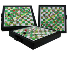 „BebeBee“ magnetinė lenta, 294495, magnetinis kelioninis stalo žaidimo šachmatas 3 viename (šachmatai, Ludo, cirkas)