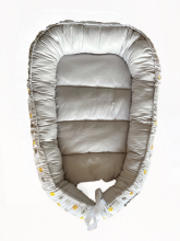 „La Bebe ™“ slaugos „Babynest Art.106220“ geltonas nėrinių lizdas - kokonelis naujagimiams