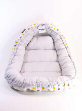 „La Bebe ™“ slaugos „Babynest Art.106220“ geltonas nėrinių lizdas - kokonelis naujagimiams