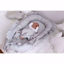 „La Bebe ™ Babynest Art.106221“ smėlio spalvos lokio lizdas - kokonelis naujagimiams