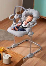 Beaba Up & Down Bouncer Art.915020 Pilka kūdikio supamoji kėdė