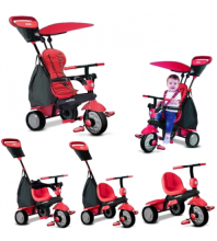 „Smart Trike Glow Touch 4in1 Pink“ 6402200 vaikų triratukas su rankena ir stogu