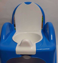 TegaBaby Safari Art.SF-010 Bērnu podiņš-krēsliņš ar baltu izņemamo trauciņu Blue