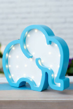 HappyMoon Elephant Art.107580 Blue Ночник-светильник со светодиодами
