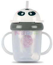 Tum Tum Baby Cup Art.TT5006 Grey   Детский поильник с cоломинкой с 6+ мес,200 мл