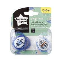 Tommee Tippee Art. 43335485 Anytime Silicone Soother 0-6m (2pcs.)