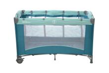 „Britton Siesta Art.B2468 Ocean Green“ Dviejų lygių kūdikių vaikiška lovelė su ratukais