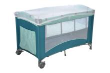 „Britton Siesta Art.B2468 Ocean Green“ Dviejų lygių kūdikių vaikiška lovelė su ratukais