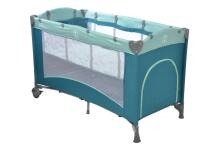 „Britton Siesta Art.B2468 Ocean Green“ Dviejų lygių kūdikių vaikiška lovelė su ratukais