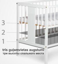 Loaf lopšys LUNA su dėže ir išskleidžiama puse (trys viename)