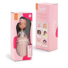 Orange Toys Sweet Sisters Tina in a Pink Dress with Sequins Art.SS05-05 Minkšta žaislinė lėlė TINA rožine suknele su blizgučiais (32 cm)