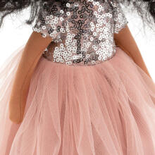 Orange Toys Sweet Sisters Tina in a Pink Dress with Sequins Art.SS05-05 Minkšta žaislinė lėlė TINA rožine suknele su blizgučiais (32 cm)