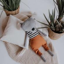 „Wooly Organic Art“. T-81-M-05 aukščiausios kokybės - minkšta žaislinė pelė „Eco Cotton“ (100% natūrali)