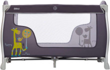 Fillikid Happy Roller Supreme Art.4040-07 Giraffe Grey Divlīmeņu bērnu ceļojumu gulta ar matraci bērniem