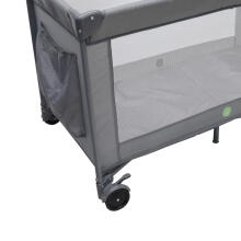 Bebe Basic Travel Cot Art.KX2973 Grey  Vaikų žaidimų suktukas - kelioninė lovelė