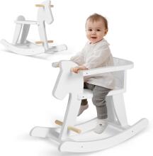 Labebe Baby Rocking Horse  Art.109651 White Medinis vaikų arkliukas
